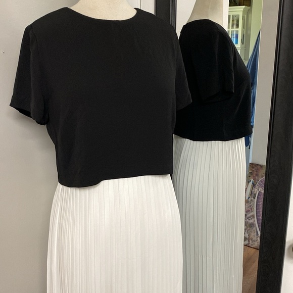 Alison Andrew’s for Anthro Dress drop waist accordion fold Pleated lined skirt - Picture 3 of 12